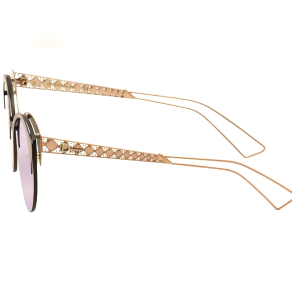 DIOR "DIORAMA CLUB" 55MM MATTE BLACK & CORAL WOMEN'S DESIGNER SUNGLASSES - Picture 3 of 11